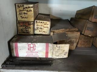 Quantity of Assorted Domed Head Threaded Rod. 