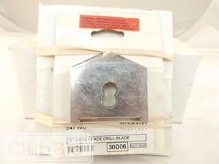 Qty of (2) D 2-5/16 Spade Drill Blades 
