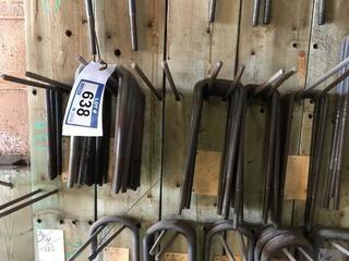 Quantity of 1/2" X 3" Various Lengths U-Bolts. 