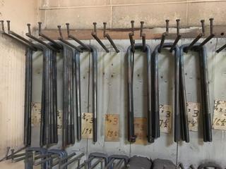 Quantity of 3/4" X 3" Various Lengths U-Bolts. 