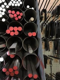 Quantity of Assorted Lengths 1- 1/8" Straight Rod Threaded at Both Ends.
