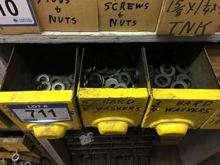 Quantity of Assorted Hard Washers.