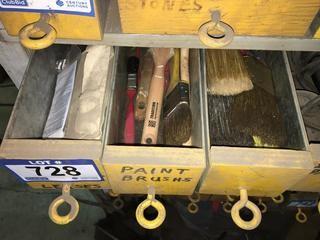 Quantity of Assorted Welding Lenses, Paint Brushes, Soldering Irons, Etc.