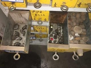 Quantity of Assorted Pipe Plugs, Screw/Weld on 90* Fittings.