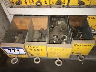 Quantity of Assorted Pipe T's, Fittings.