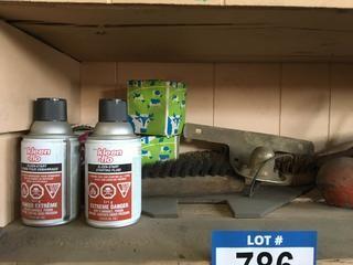 Quantity of Assorted Trailer Couplers, Starting Fluid Etc.