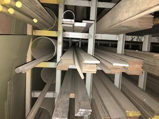 Quantity of Assorted Sizes/Lengths Flat Bar and Round Tubing.