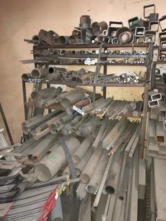 Quantity of Assorted Sizes/Lengths Flat/Round Bar, Square Tubing Etc.