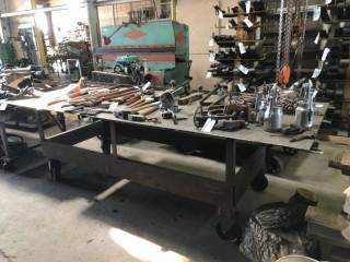 4' X 10' X 35" Welding Table. (contents not included)