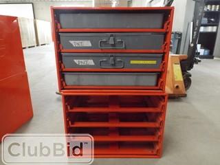 Qty of (2) Wurth Parts Storage Cabinets w/ Drawers 15" x 20" x 16" 
