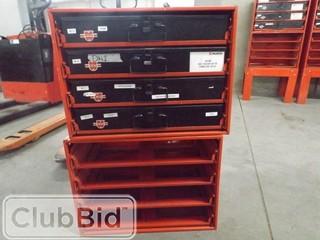 Qty of (2) Wurth Parts Storage Cabinets w/ Drawers 15" x 20" x 16" 
