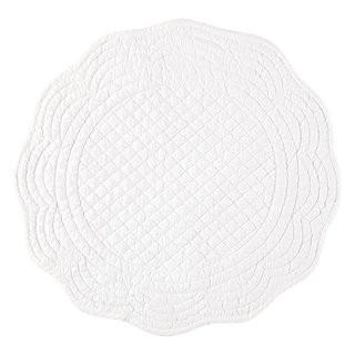 Lot of (4) Quilted Round Placemats. 