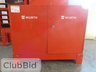 Wurth Parts Storage Cabinet w/ Lock & Key 27.5" x 34" x 9" 
