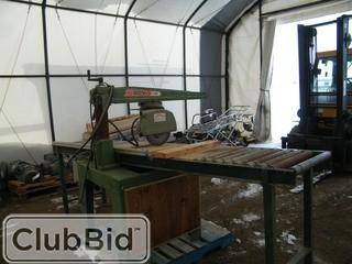 Maggi Big 800 Radial Arm Saw w/ 12" Blade & 10' Roller Deck 
