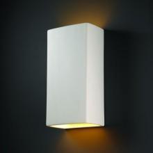 Justice Design Group Rectangle Open Top & Bottom Wall Sconce, Ivory.
