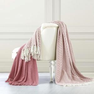 2 Pack 100% Cotton Rose Throws, 50" x 60". 