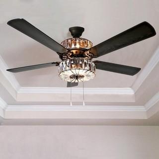 River of Goods Caged Crystal Ceiling Fan. 