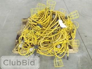 Qty of Extension Cords w/ Lights & Cages 
