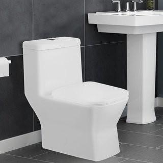 Potomac 1.28 GPF Elongated One-Piece Toilet (Seat Included)