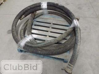 Qty of (2) 21' x 3" Tank Truck Hose w/ Fittings 
