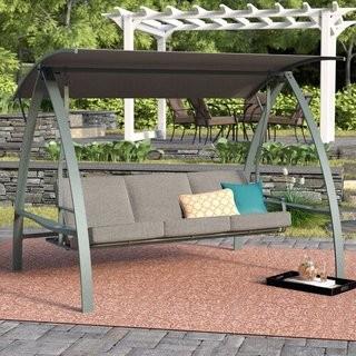 Marquette 3-Seat Daybed Porch Swing with Stand