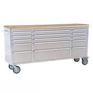 72" Stainless Steel 15 Drawer Tool Chest 
