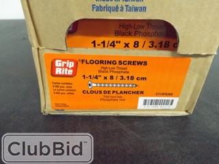 Qty of (4) Cases Flooring Screws 1 1/4 x 8 High-Low Thread (3000 pcs/Case)
