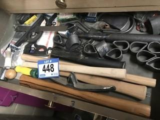 Quantity of Wood Handles, 51/8" Axe Hatchet Head Loops.