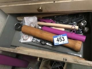 Quantity of Wood Handles And Metal Heads.
