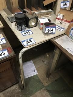 30" X30" X 30"H Wood Table With Metal Tube Legs (Contents Not Included).