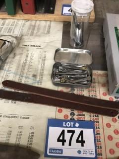 Quantity of Horseshoe Nails, Leather Straps.
