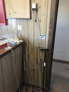 Quantity of Hand Forged Tree Shaped Hot Dog Stick, Whip, Can Various Forged Pieces.