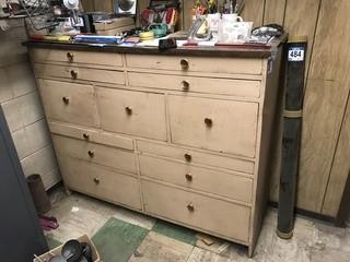 18 1/2" X 55" X 45"H 13 Drawer Cabinet.
