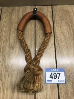 Leather Wrapped Rope Loop.