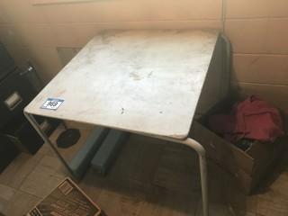 33" X33" X 32"H Wood Table.