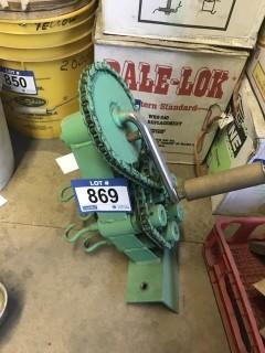 Crank Operated Rope Braiding Station.