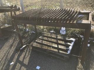 36" X 72" X 36" High Metal Table.