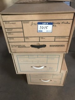 3 Cardboard bankers Boxes