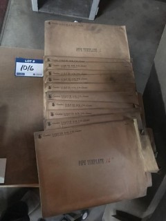 Quantity of Vintage Pipe Templates in Envelopes - 2" to 12"