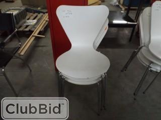 Qty of (4) White Chairs 
