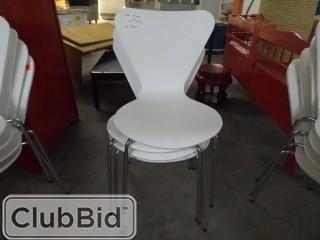 Qty of (4) White Chairs 
