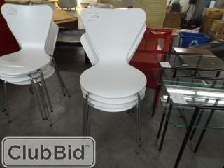 Qty of (4) White Chairs 
