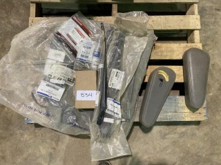 Qty of Ford  Parts, Seat Cover, Wiring Pig Tail Kit, Weather Stripping and Arm Rests