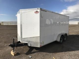 2019 Forest River Cargo Mate E Series 7'x16' T/A Enclosed Trailer c/w 3,500 LB Axles, 2 5/16" Ball. S/N 5NHUEH628KB473594.