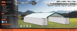 2019 Unused 30' x 40' Peak Ceiling Container Shelter.  