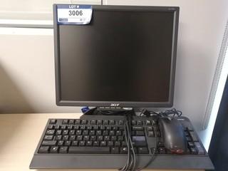 Acer AL1706 Monitor C/w Lenovo Keyboard And Mouse
