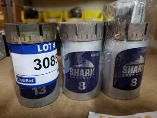 (2) Forida 12mm 8ww Core (Shark) 8 And (1) Forida 12mm 8ww Core (Shark) 13 Bits