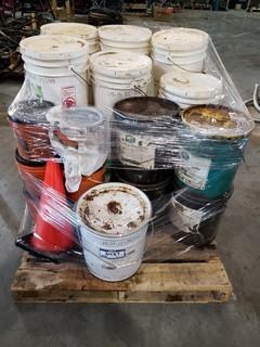 Qty Of Drilling Polymer Pails, Z-50 Pails, Top Grease 200 And Rod Grease