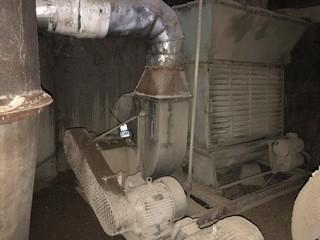 California Pellet Mill (CPM) Cooler w/Fans, Cyclones & Piping Downstairs.