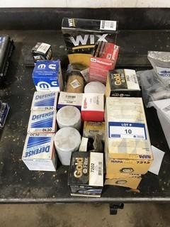Quantity of Assorted Oil Filter, Fuel Filters and Air Filters